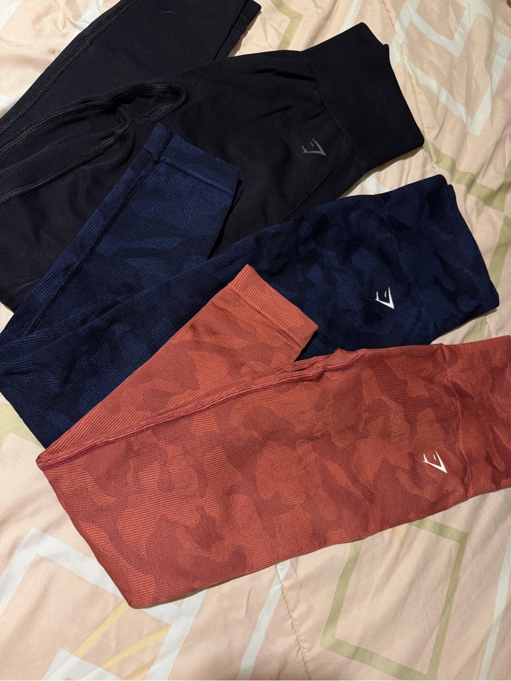 Gymshark Kids Leggings Set — Black, Navy, Rust